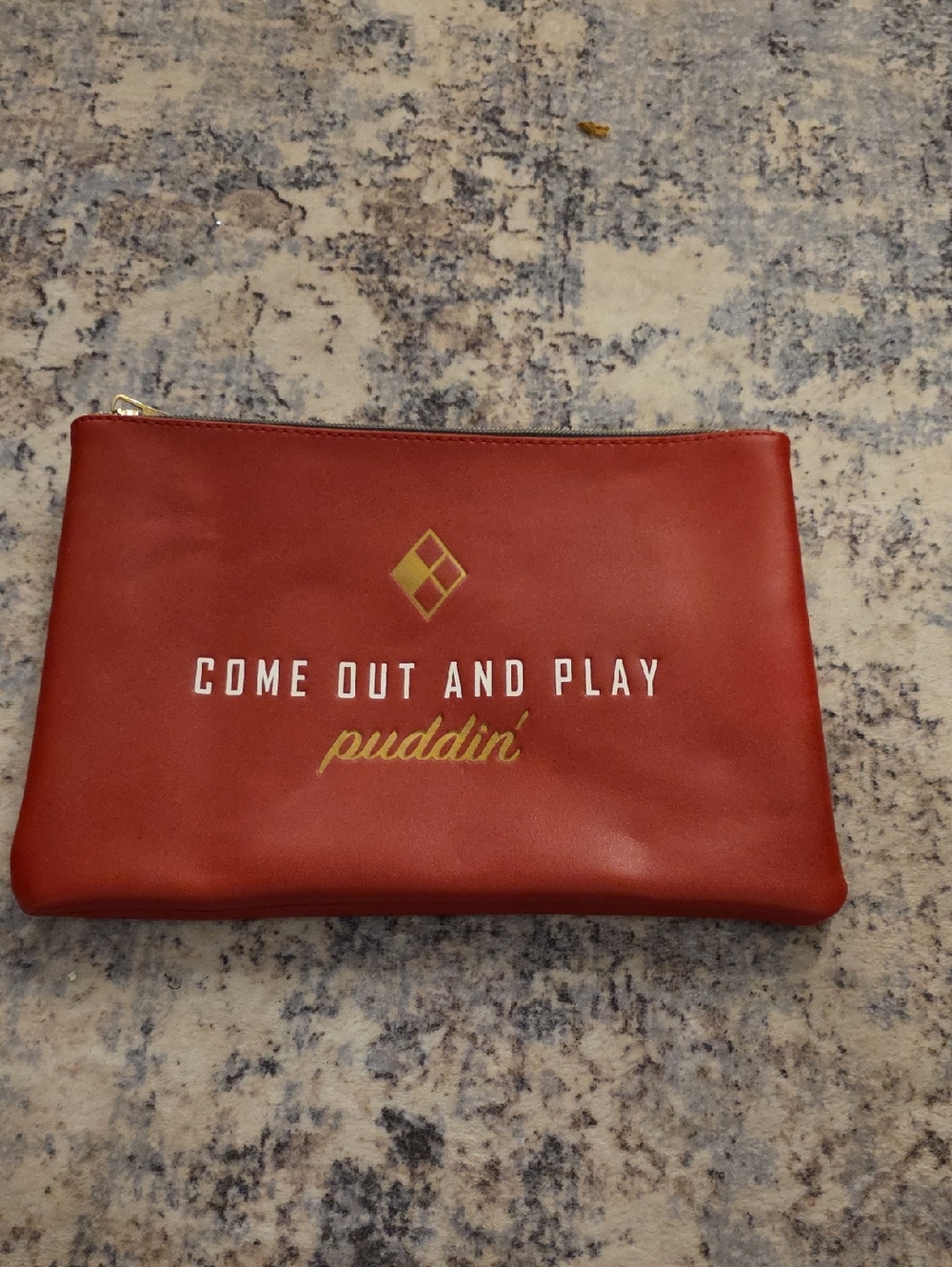 Harley Quinn Red 'Come Out and Play' Zip Pouch